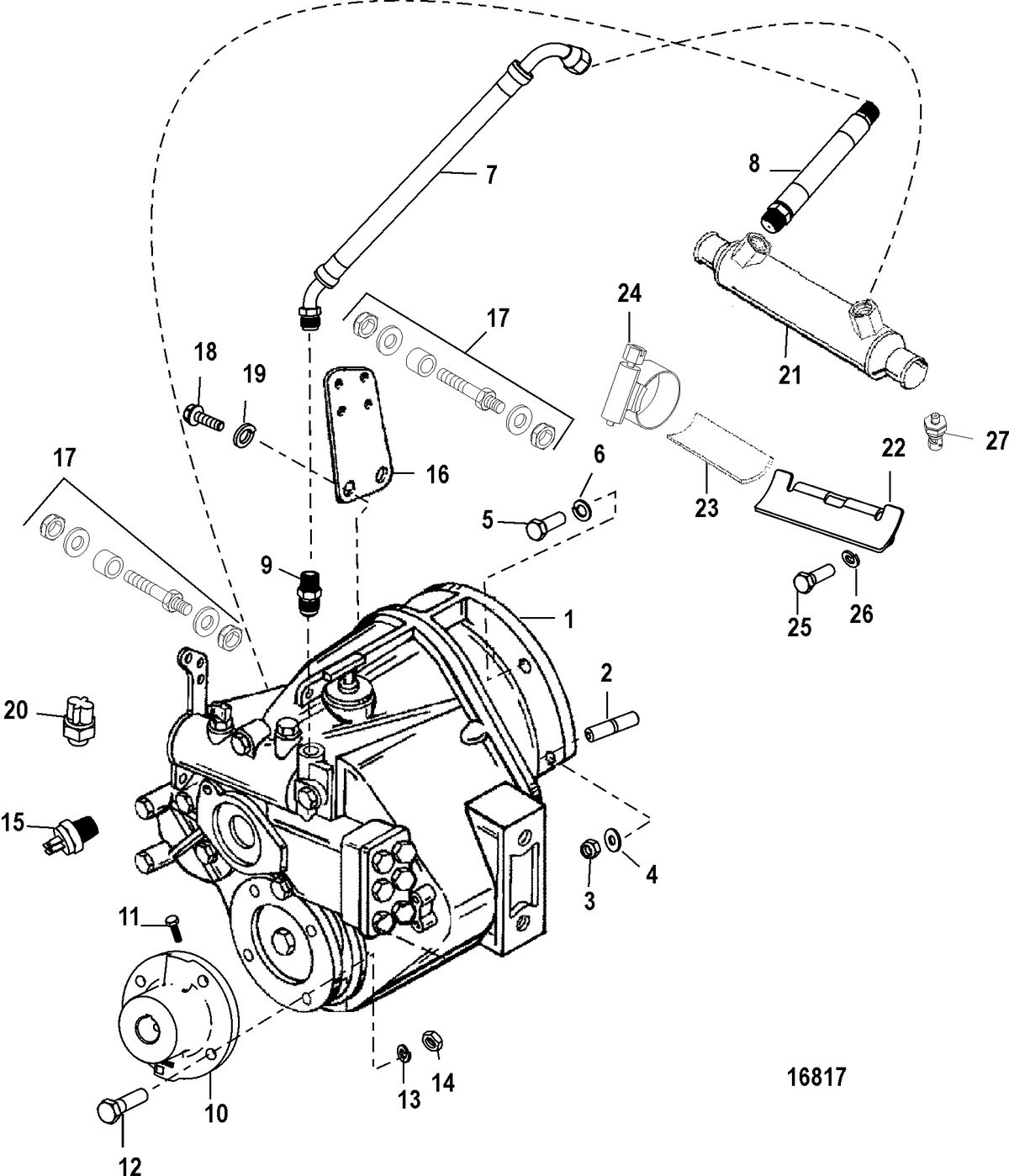 MERCRUISER 8.1L INBOARD Transmission and Related Parts(Borg Warner 5000)