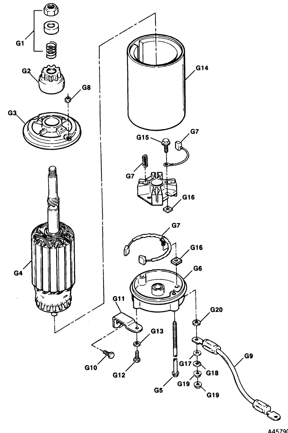 FORCE FORCE 1991 120 H.P "D" MODEL L-DRIVE STARTER