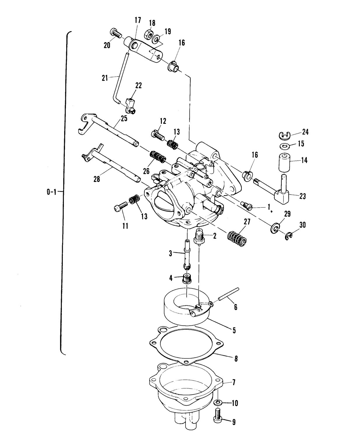 MARINER 28 HORSEPOWER CARBURETOR