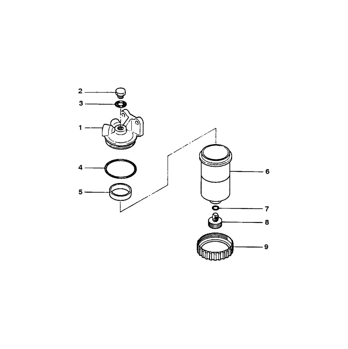 MERCRUISER HINO 175/220 SEPARATOR ASSEMBLY - WATER (175 H.P.)
