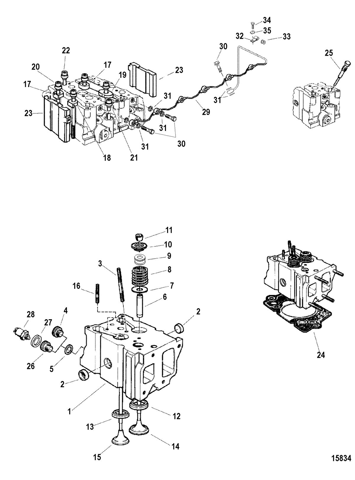 MERCRUISER CUMMINS/MERCRUISER DIESEL 4.2L 200/230 Cylinder Head
