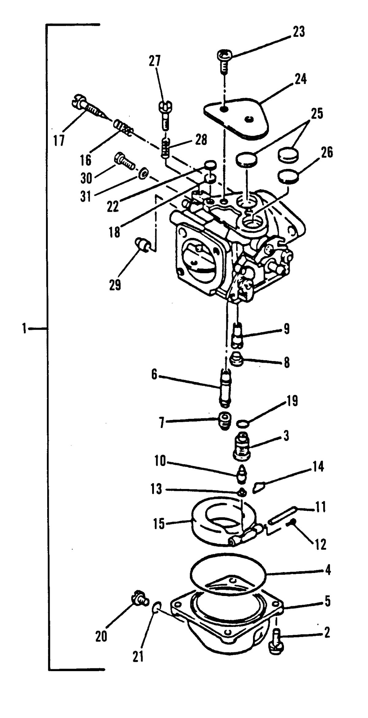 MARINER 40 H.P. CARBURETOR