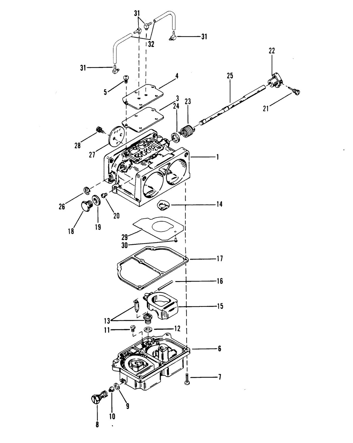 RACE OUTBOARD 2.4 L (CARB) CARBURETOR ASSEMBLY