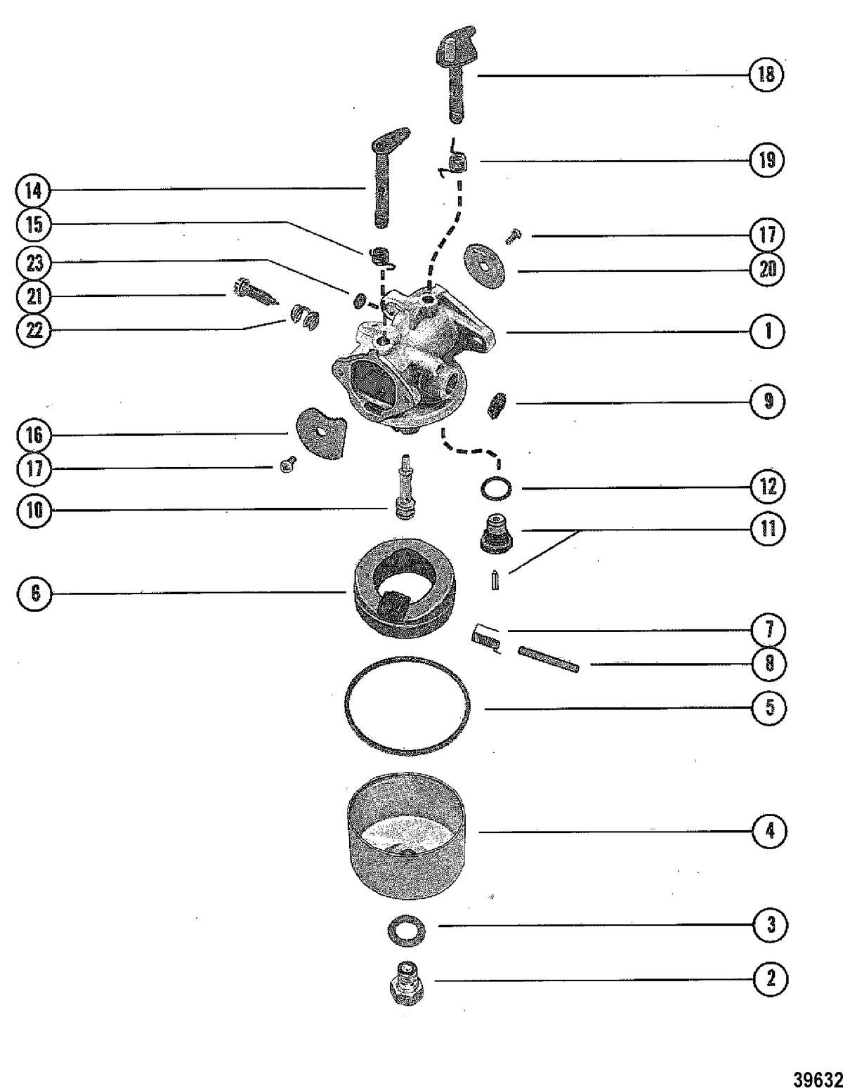 MERCURY 4 HP CARBURETOR ASSEMBLY