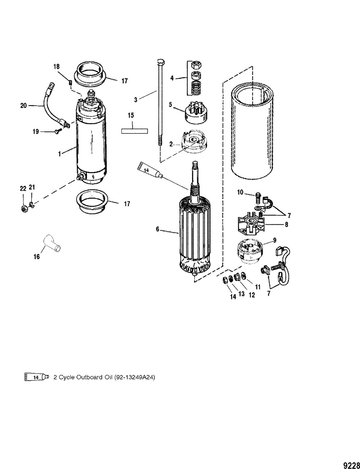MERCURY/MARINER 115/135/150 DFI (2.5L) Starter Motor