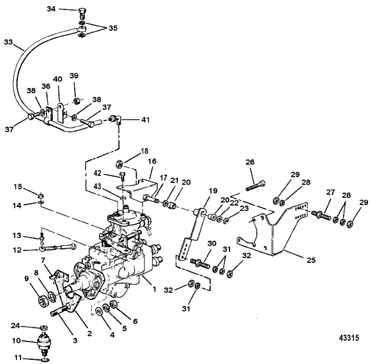 MERCRUISER D4.2L/220 IDI DIESEL Injection Pump