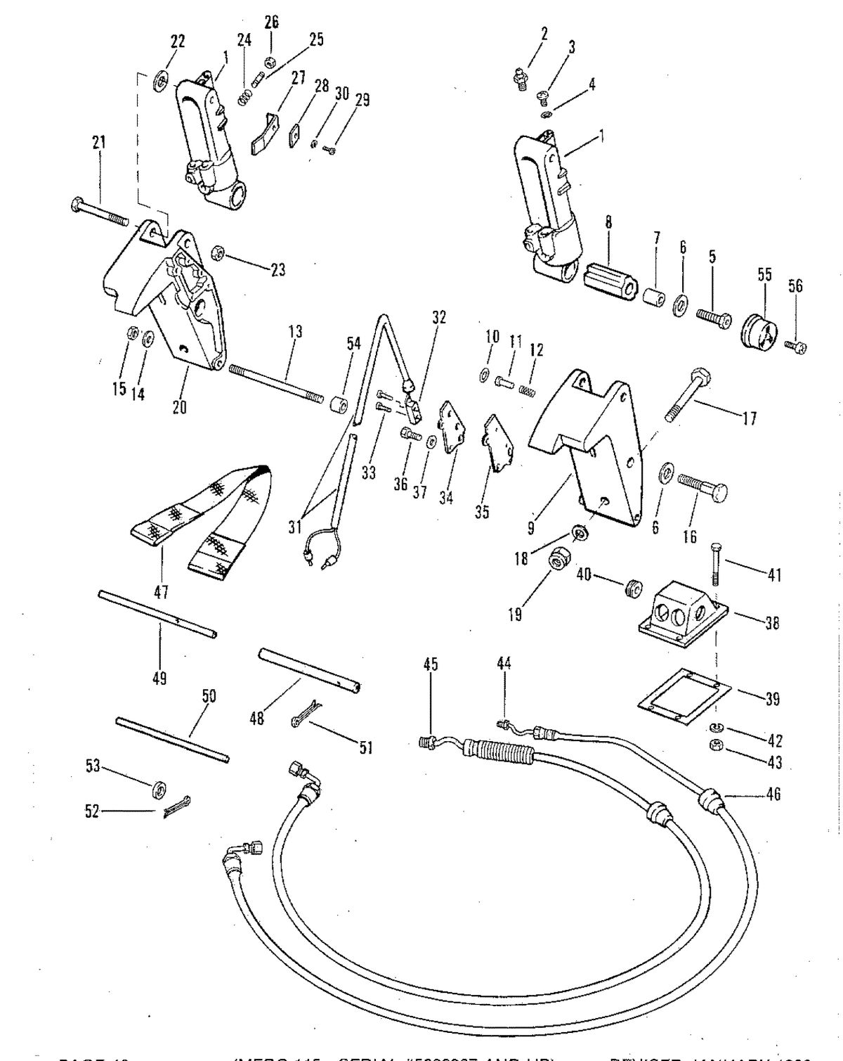 MERCURY MERC 115 TRIM CYLINDERS AND HYDRAULIC HOSES