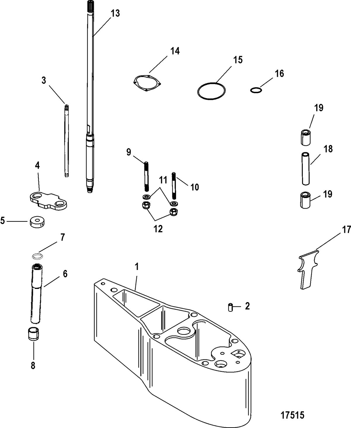 ACCESSORIES EXHAUST/COOLING SYSTEMS AND EXTENSION KITS Extension Kit, Driveshaft Housing (12092A10/ A11/ A13/ A14)