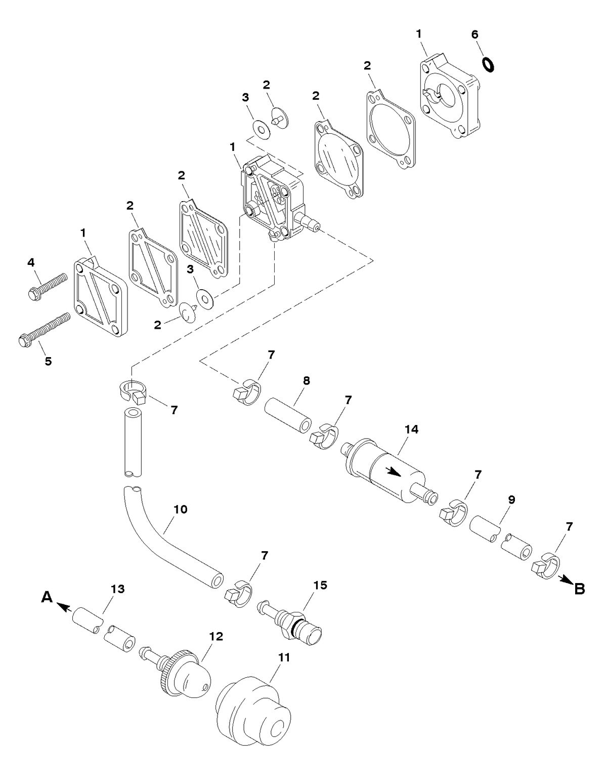 SEARS 25 H.P (OB MOTOR) W/6.6 GAL. REMOTE TANK FUEL SYSTEM