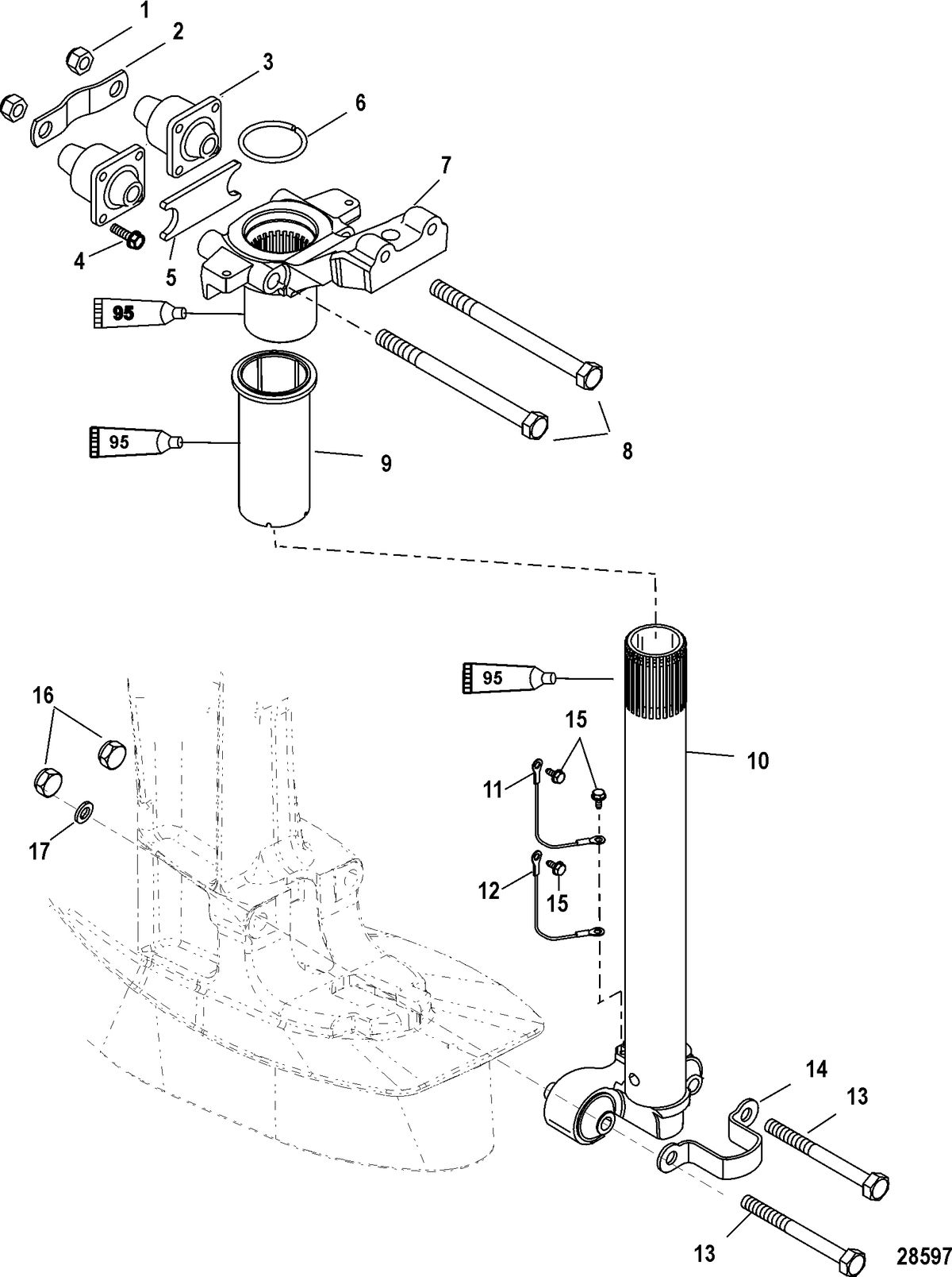 MERCURY/MARINER 40 CARB 4-STROKE (3 CYLINDER) Steering Arm