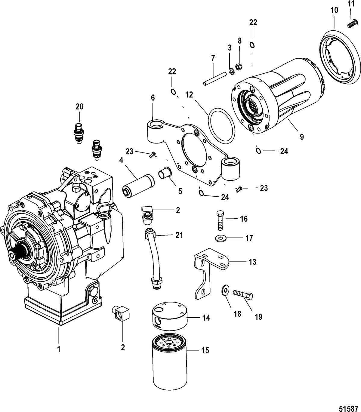 RACE STERNDRIVE RACE 1650 QC4V Transmission, Closed Couple