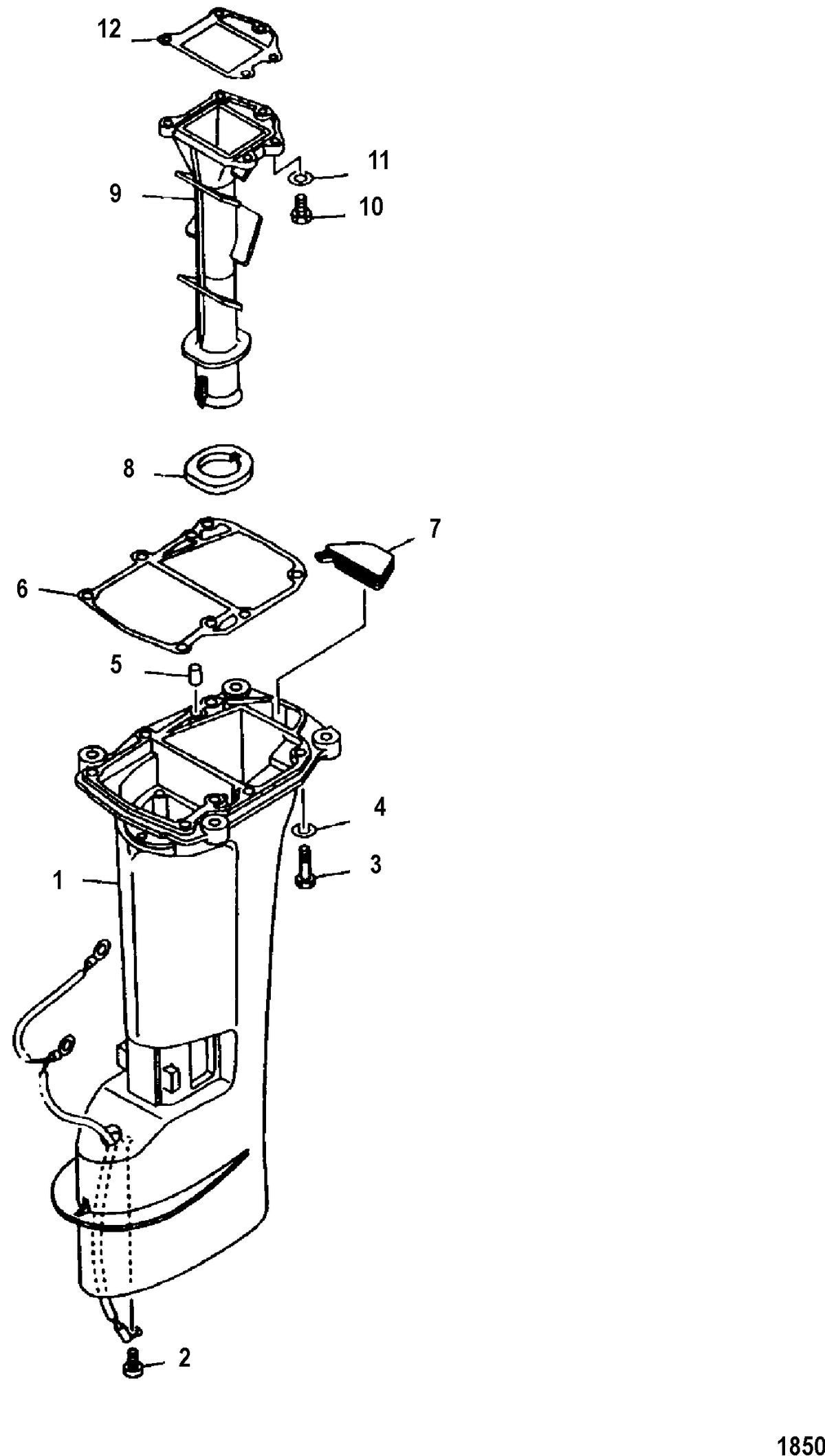 MARINER 15HP KEROSENE DRIVESHAFT HOUSING