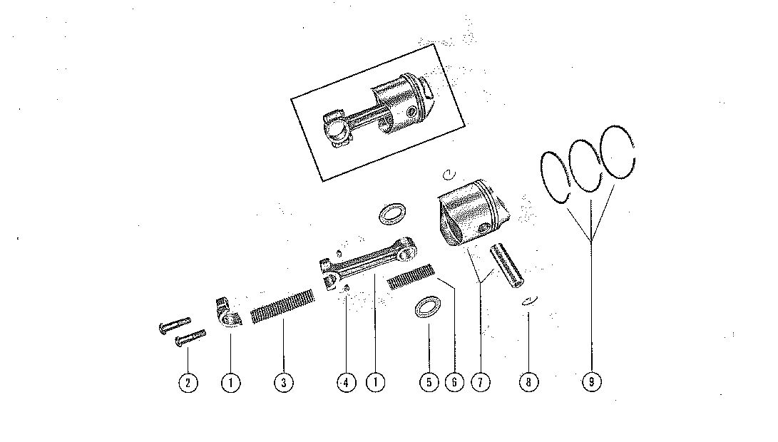 MERCURY MERC 75 PISTON AND CONNECTING ROD ASSEMBLY