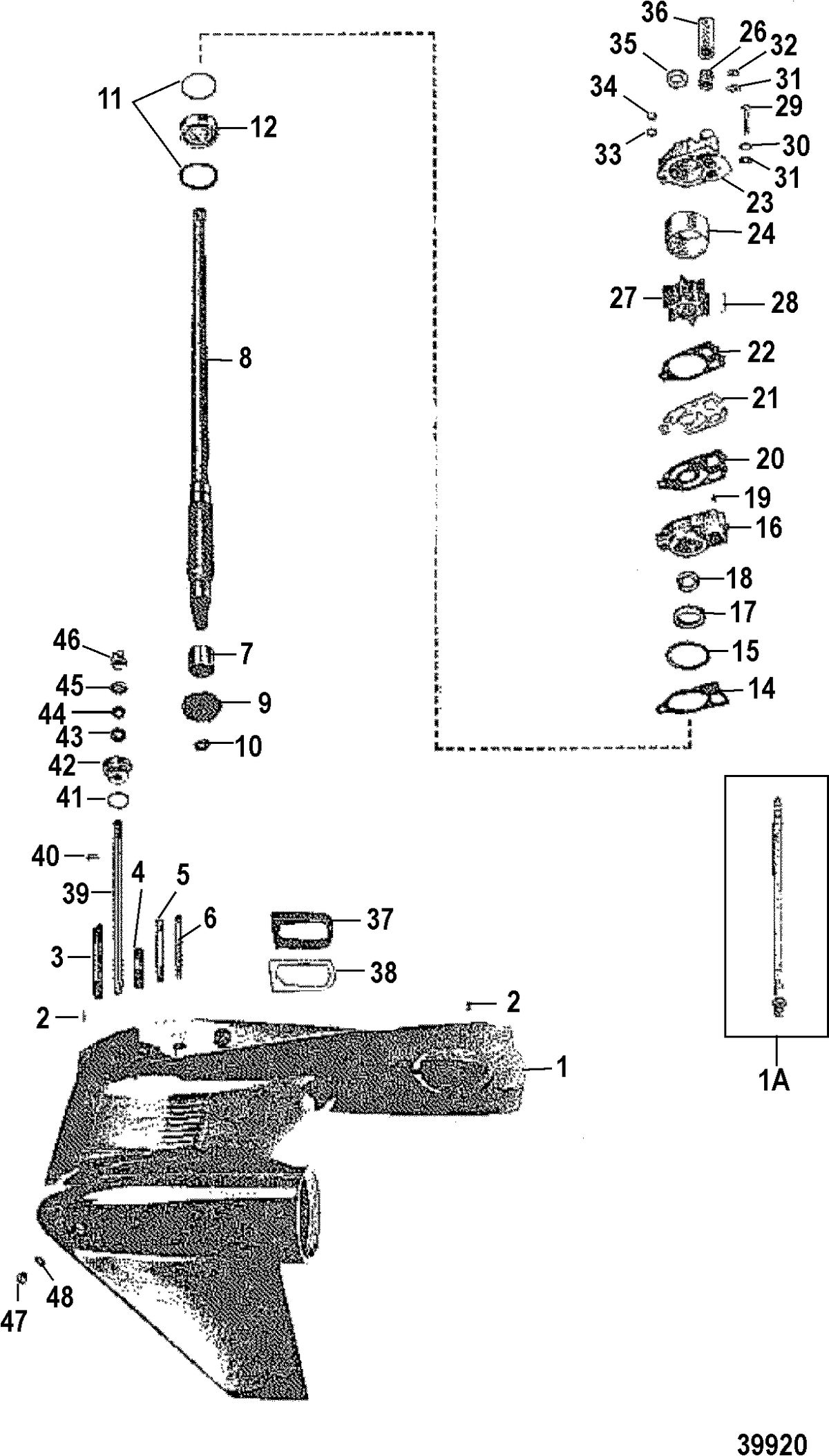 MERCURY MERC 80 GEAR HOUSING(DRIVESHAFT)