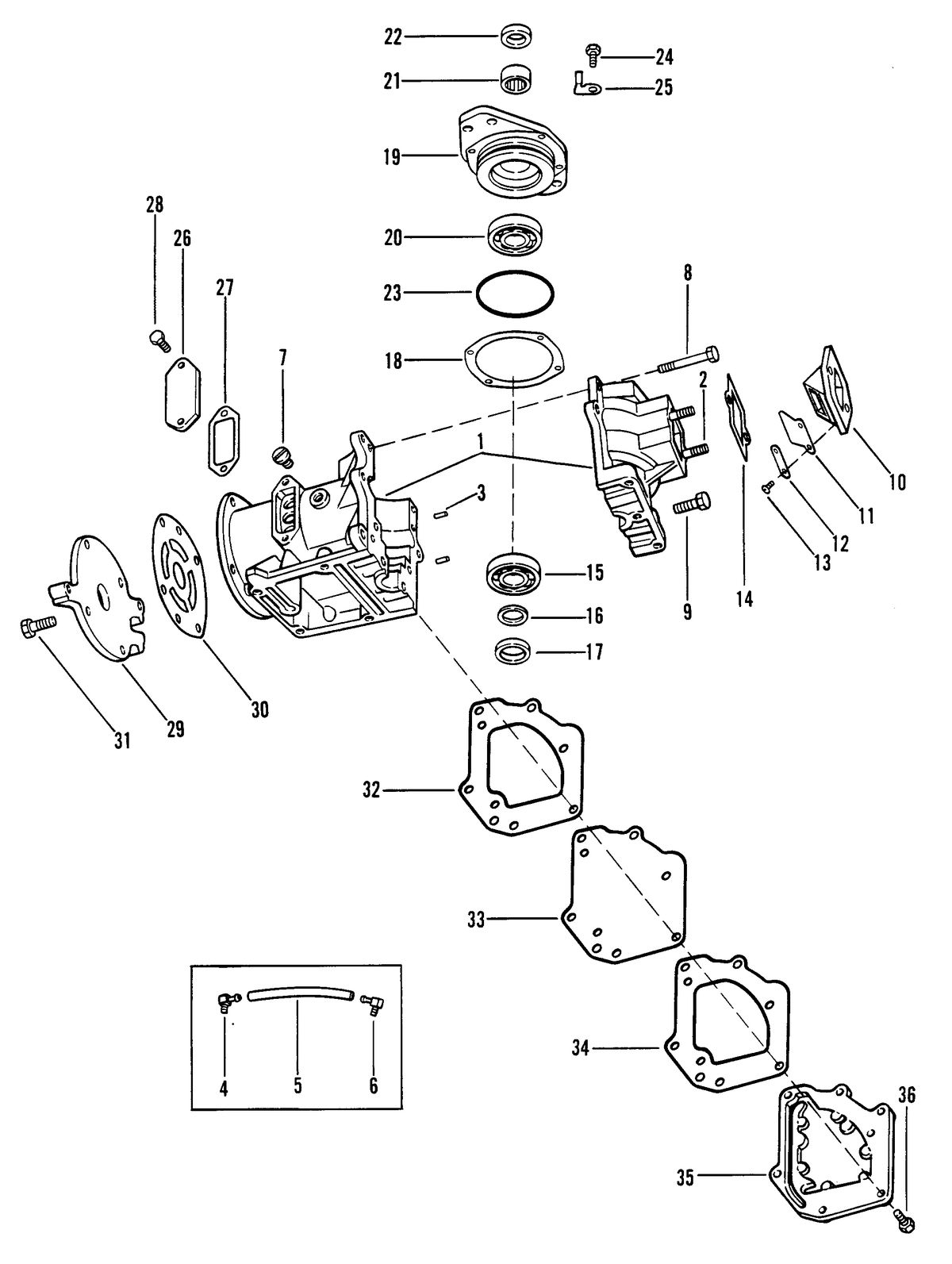 MERCURY MERC 3.5 H.P. CYLINDER BLOCK AND CRANKCASE