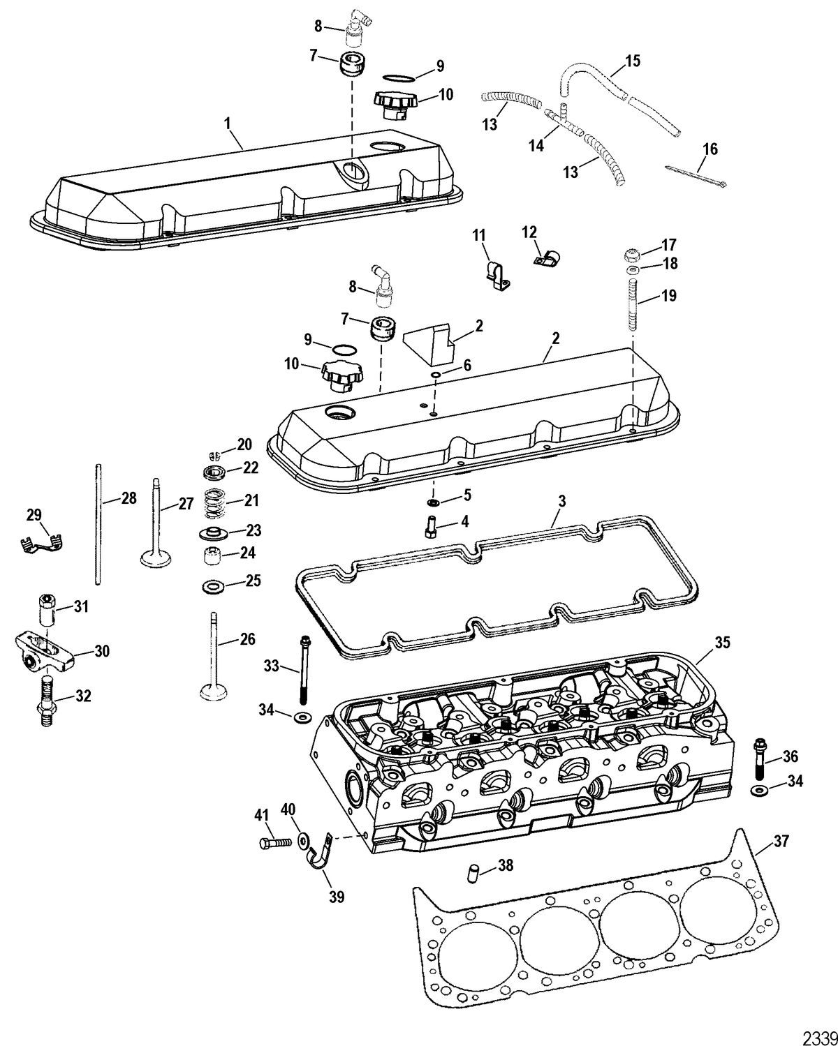 RACE STERNDRIVE 525 EFI Engine Components(Cylinder Head)