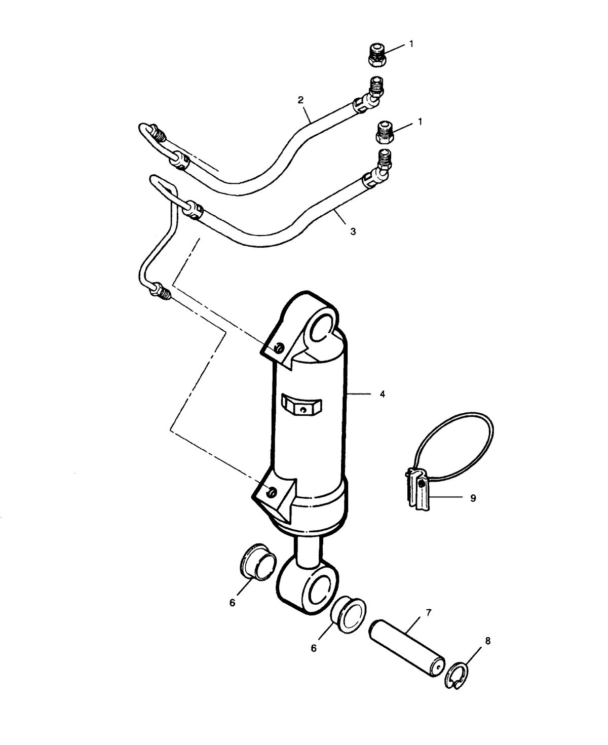 FORCE FORCE 1991 90 H.P. "D" MODEL L-DRIVE TRIM CYLINDER