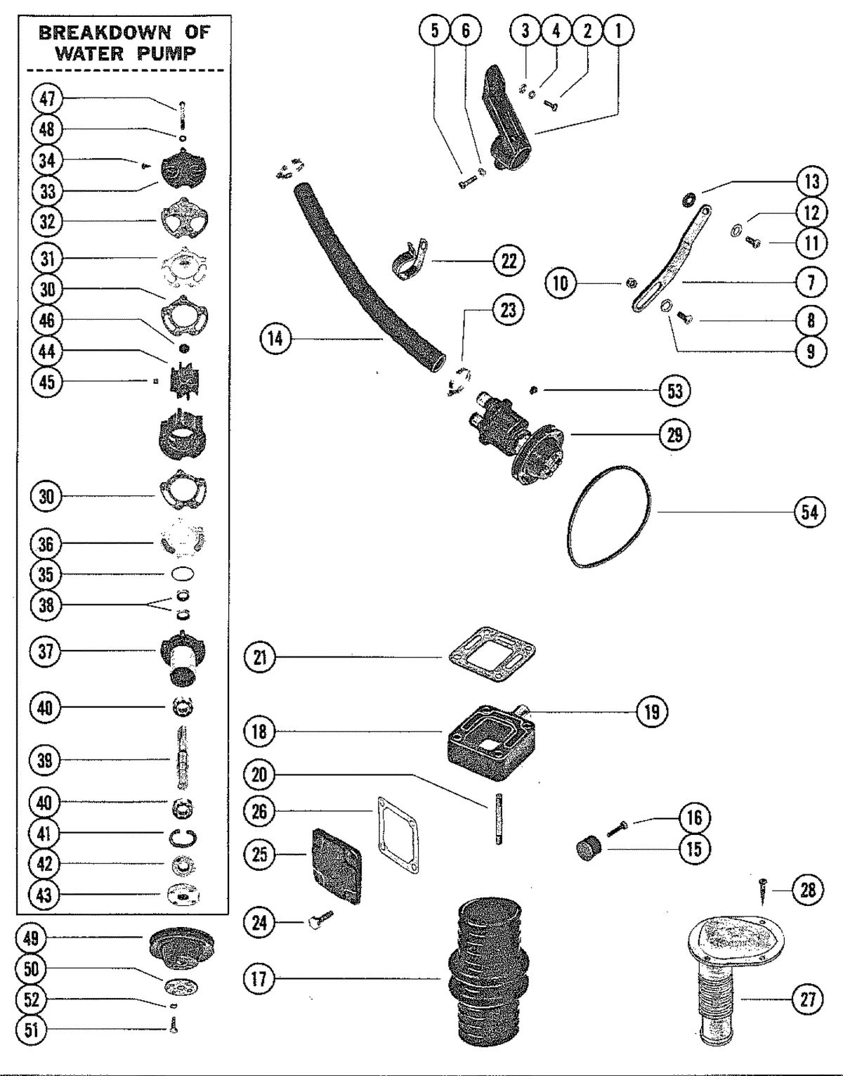 MERCRUISER 898 (STERN DRIVE) 198 (INBOARD) ENGINE FRESH WATER COOLING INSTALLATION KIT