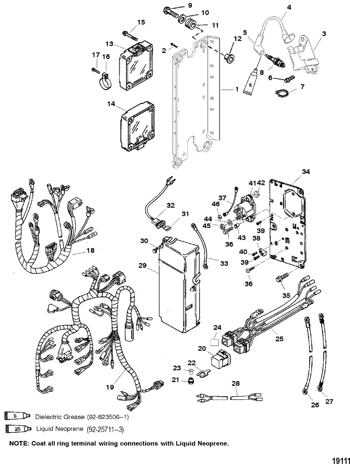 MERCURY/MARINER 225/250 3.0L EFI Electrical Components