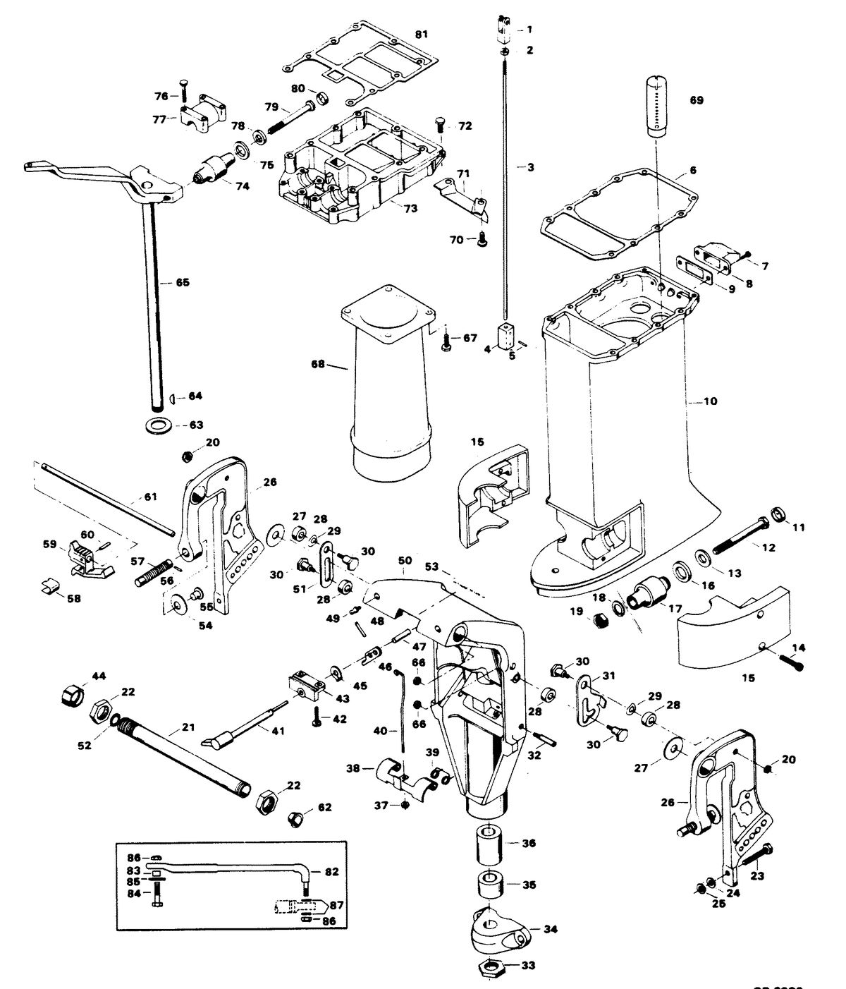 FORCE FORCE 60 H.P. MOTOR LEG