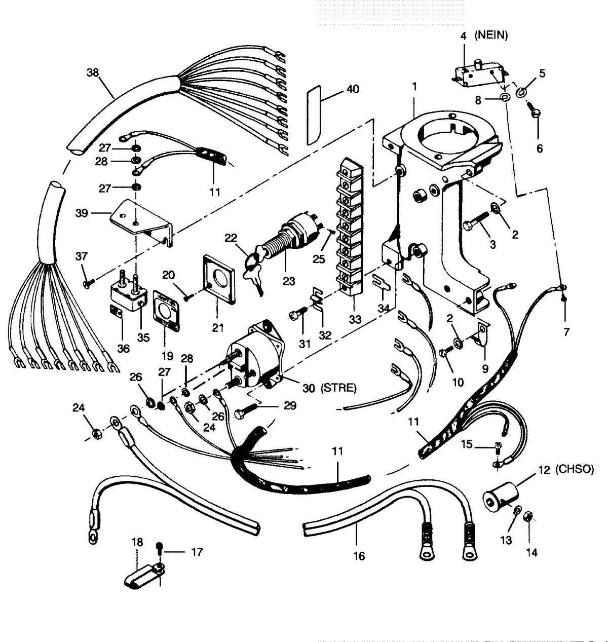 FORCE FORCE 1991 35 H.P. "B" MODELS ELECTRICAL COMPONENTS