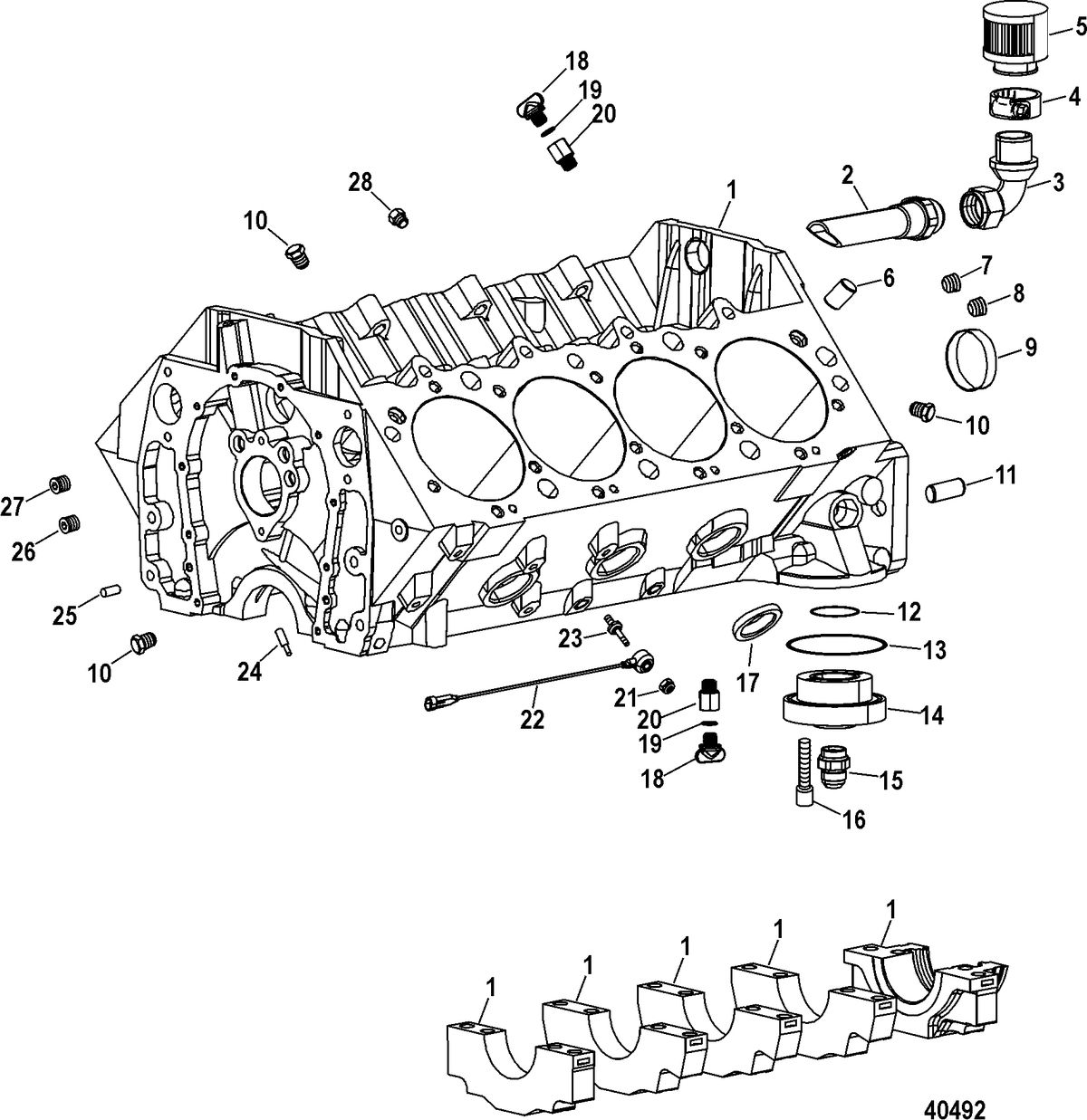 RACE STERNDRIVE 850/1025/1075/1200 SCI Engine Components(Cylinder Block)