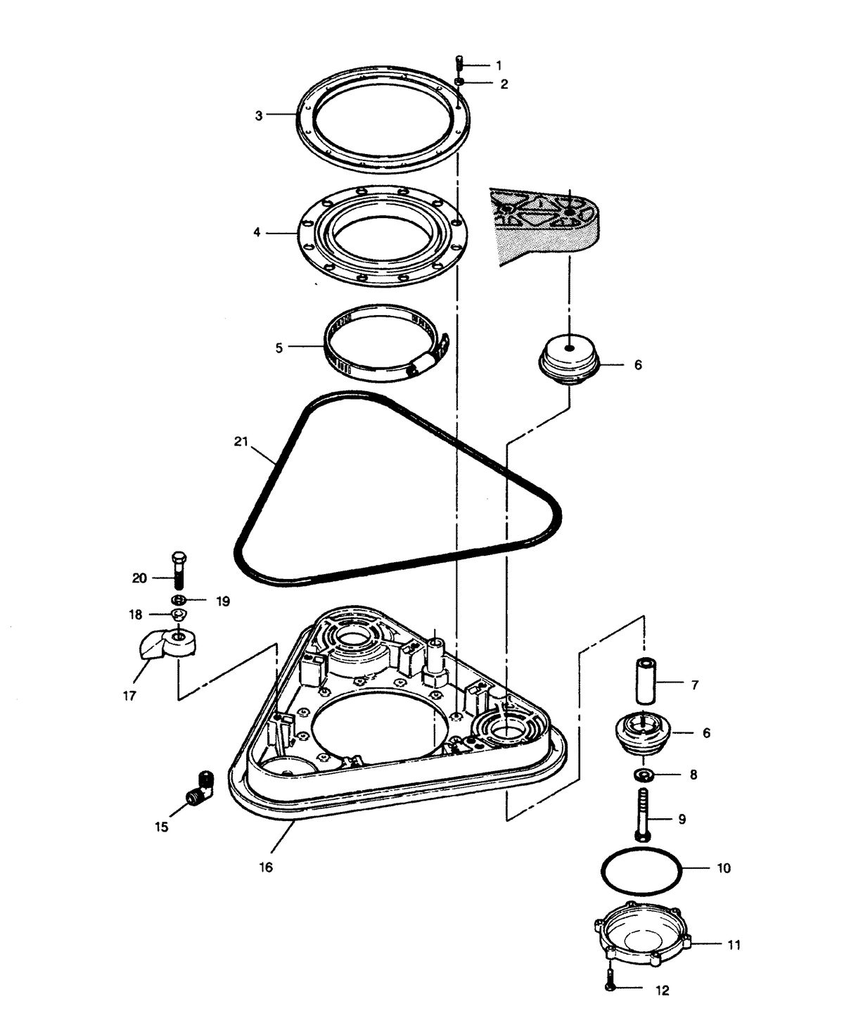 FORCE FORCE 1991 120 H.P "B" MODEL L-DRIVE TRANSOM PLATE