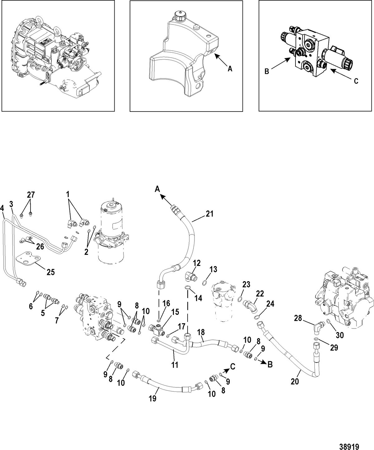 MERCRUISER ZEUS IH Hydraulic System, Port