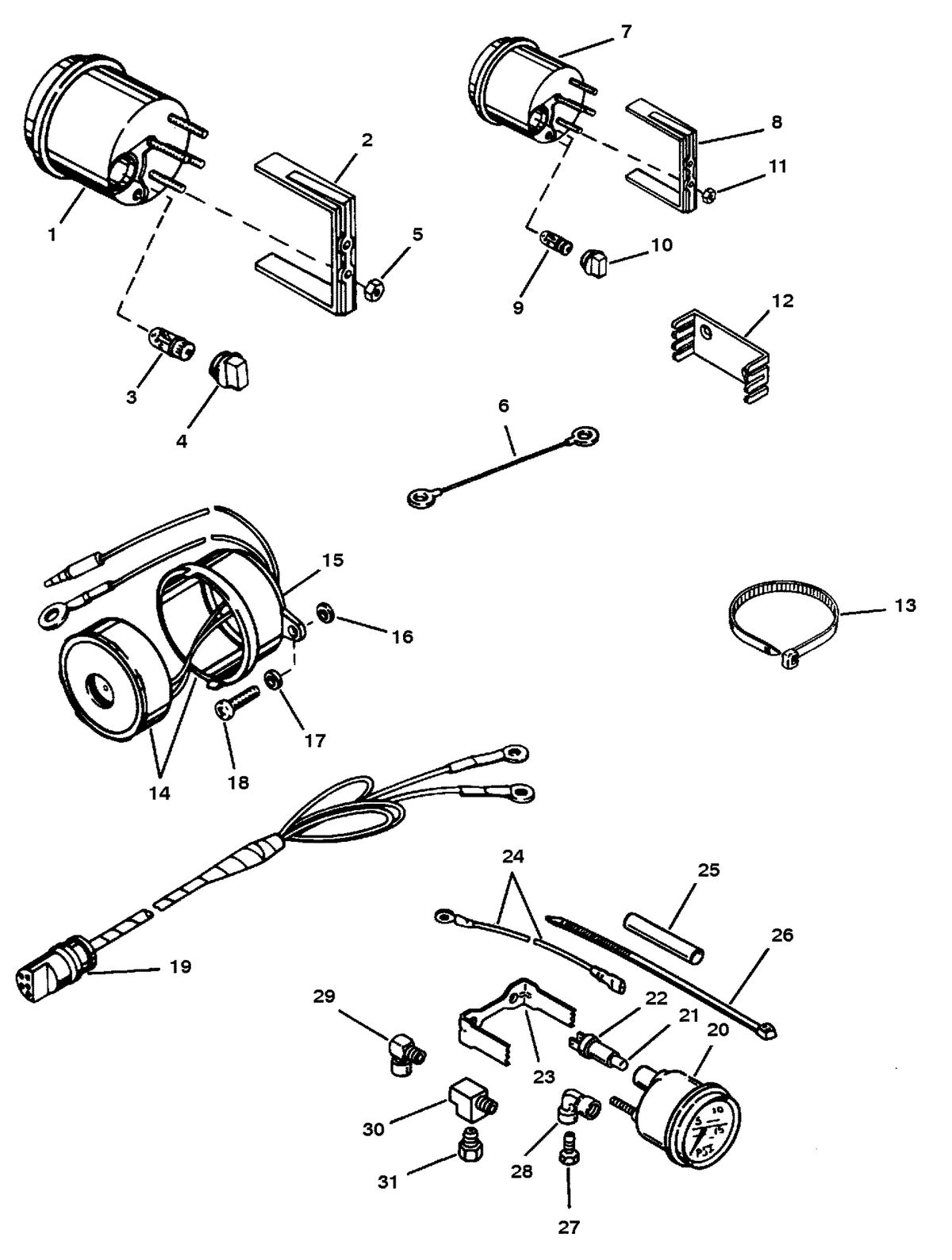 RACE OUTBOARD 225 (EFI) PRO-MAX/SUPER MAGNUM INSTRUMENTATION