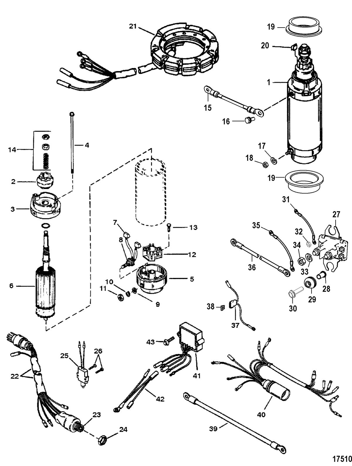 ACCESSORIES ELECTRICAL COMPONENTS AND HARNESSES Electric Start Conversion Kit(50-44369A3)