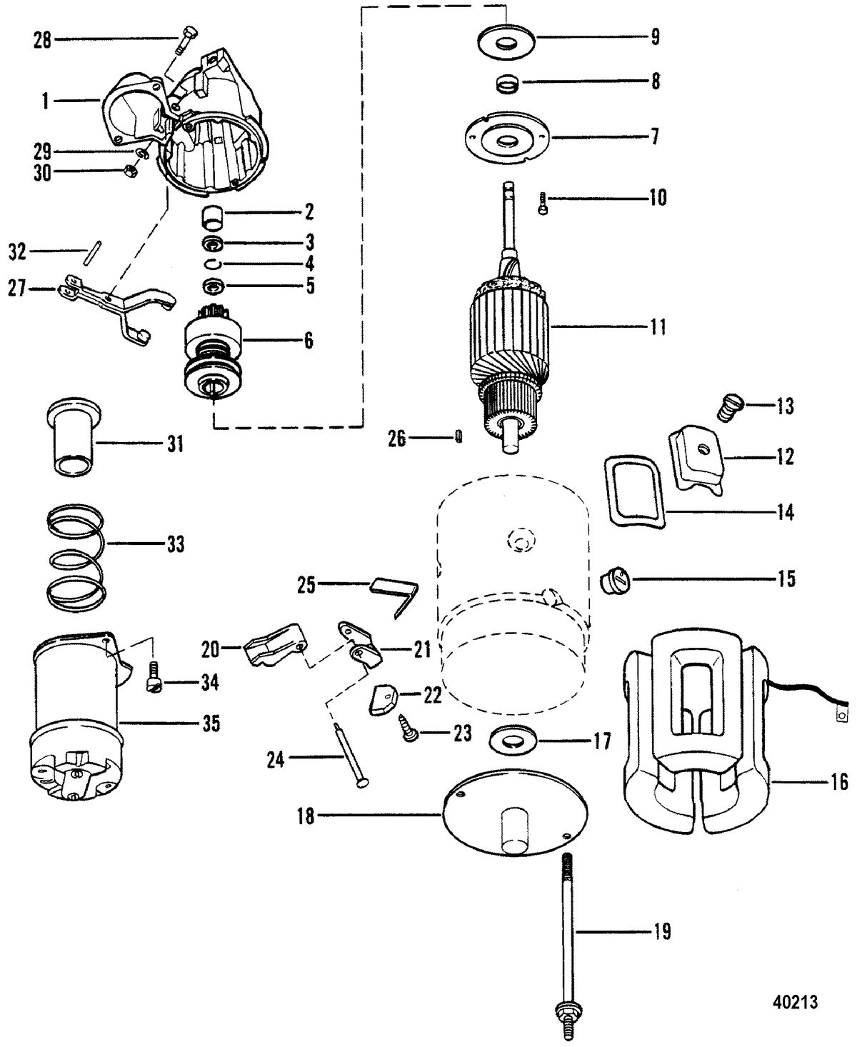 MERCRUISER 470 ENGINE STARTER MOTOR ASSEMBLY