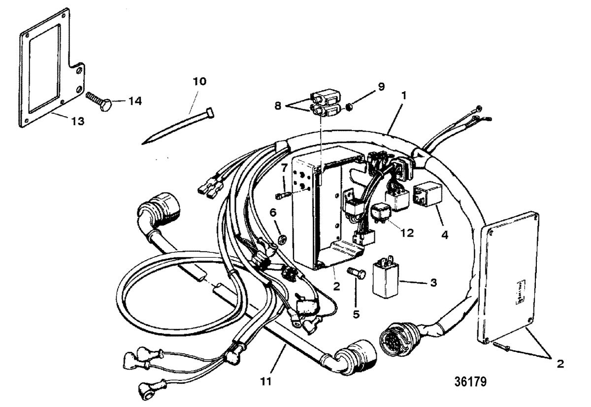 MERCRUISER D3.6L BRAVO DIESEL ENGINE HARNESS