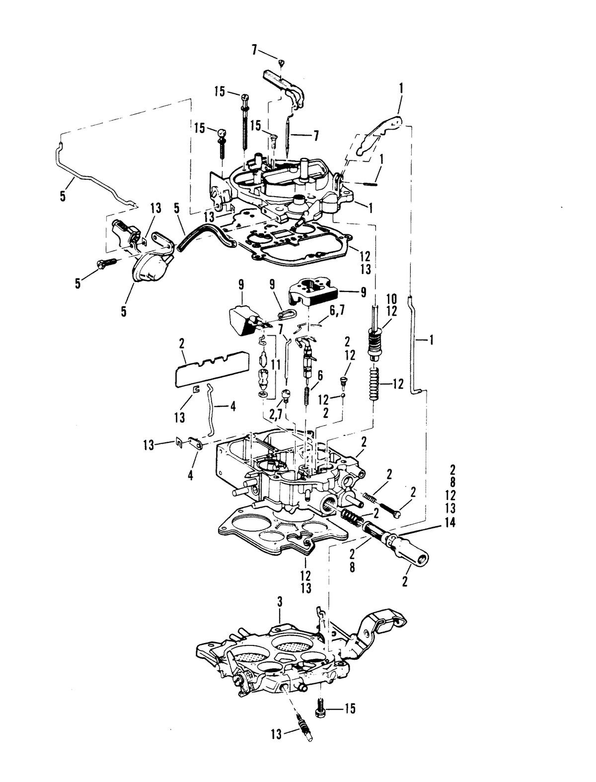 MERCRUISER 185R/MR ENGINE (229 CID) CARBURETOR