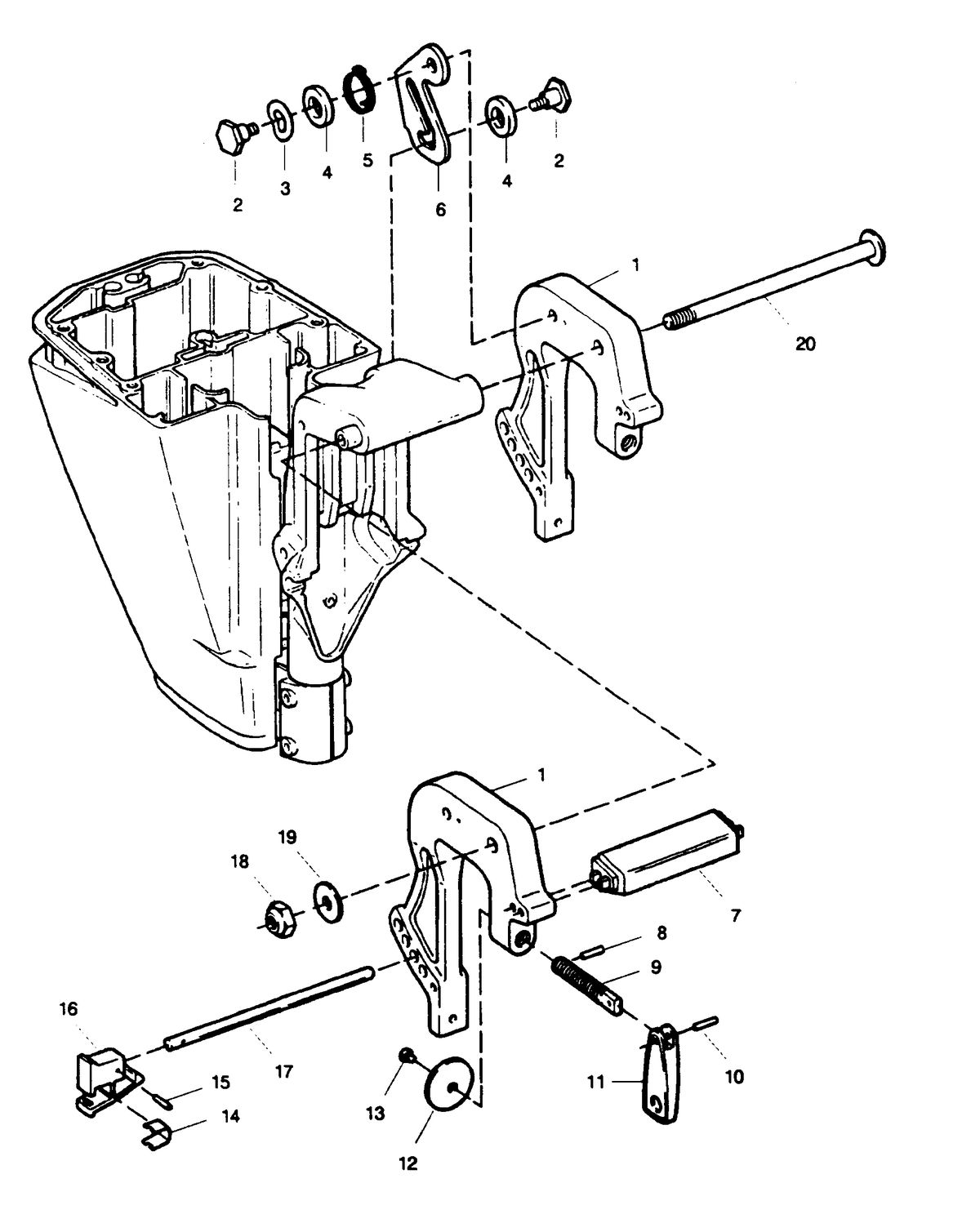 SEARS SEARS 15 H.P. STERN BRACKETS