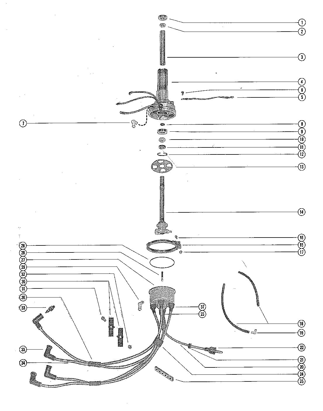 MERCURY MERC 650 DISTRIBUTOR HOUSING AND ROTOR