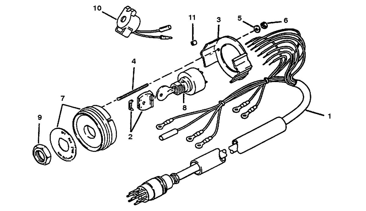 RACE OUTBOARD 2.5L (EFI) 2.5L (EFI-OFFSHORE) KEY SWITCH