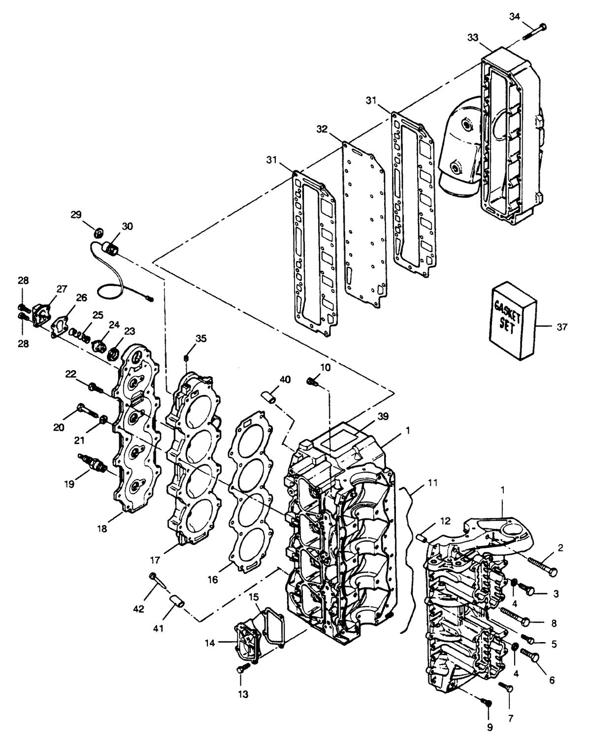 FORCE FORCE 120 H.P. "A" MODEL 1990 L-DRIVE POWER HEAD