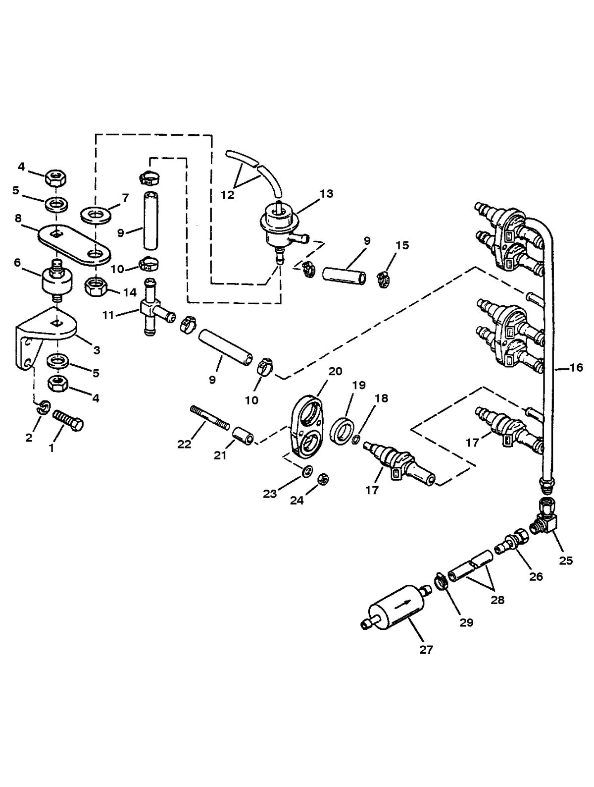 RACE OUTBOARD 2.5L (EFI) 2.5L (EFI-OFFSHORE) FUEL INJECTORS