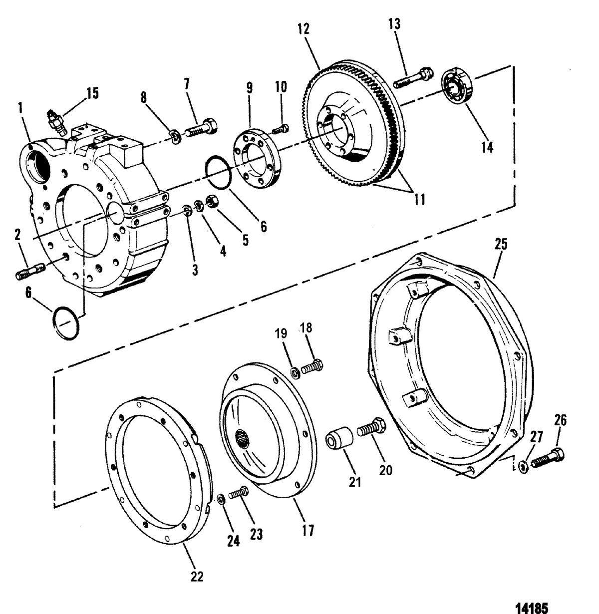 MERCRUISER CUMMINS/MERCRUISER DIESEL 3.0L/150 3.6L/180 Flywheel Housing(Inboard)