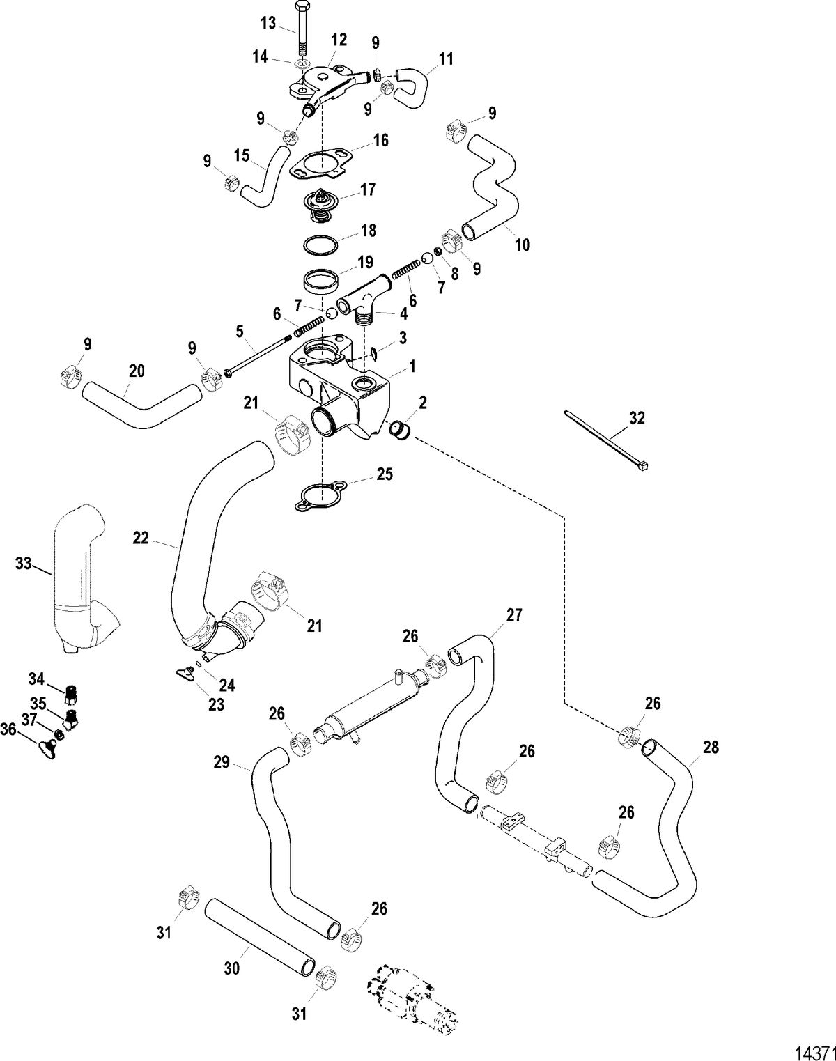 RACE STERNDRIVE SCORPION 377 STERNDRIVE Cooling System
