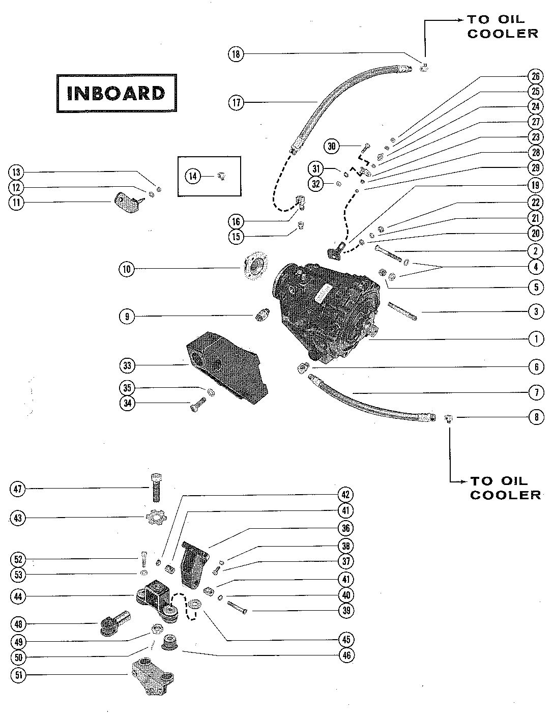 MERCRUISER 215 ENGINE TRANSMISSION ASSEMBLY (INBOARD)