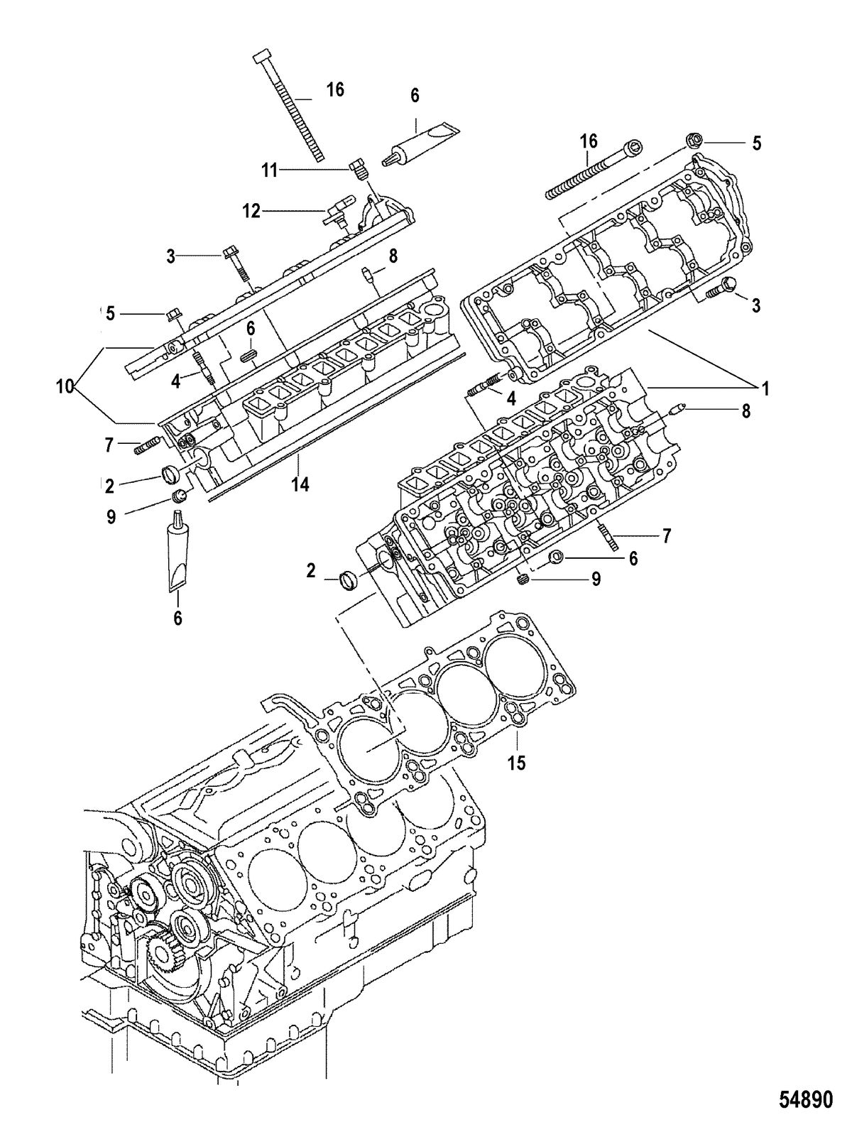 MERCRUISER 4.2L TDI CYLINDER HEAD