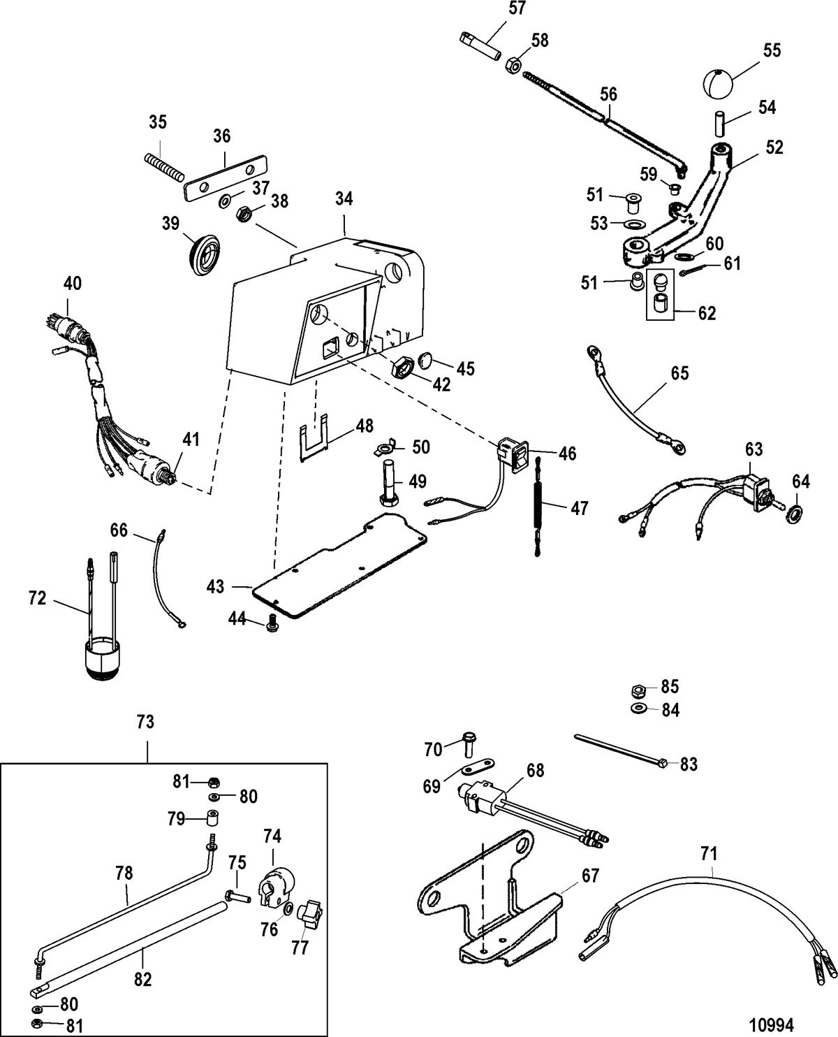 ACCESSORIES STEERING SYSTEMS AND COMPONENTS Steering Handle Kit Components(12022A28 / A29 / A40)