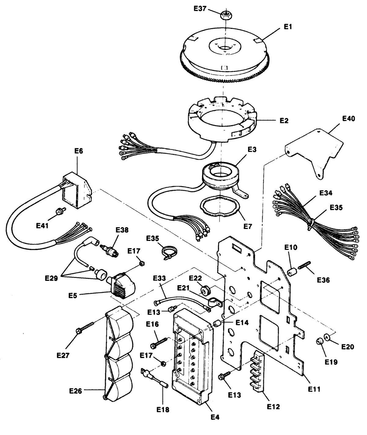 FORCE FORCE 1991 120 H.P "D" MODEL L-DRIVE IGNITION COMPONENTS