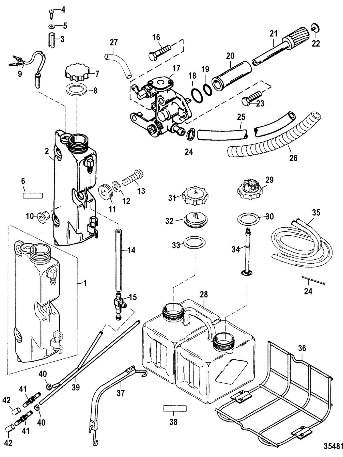 RACE OUTBOARD 300 PROMAX/SUPER MAGNUM (3.0L) Oil Injection Components