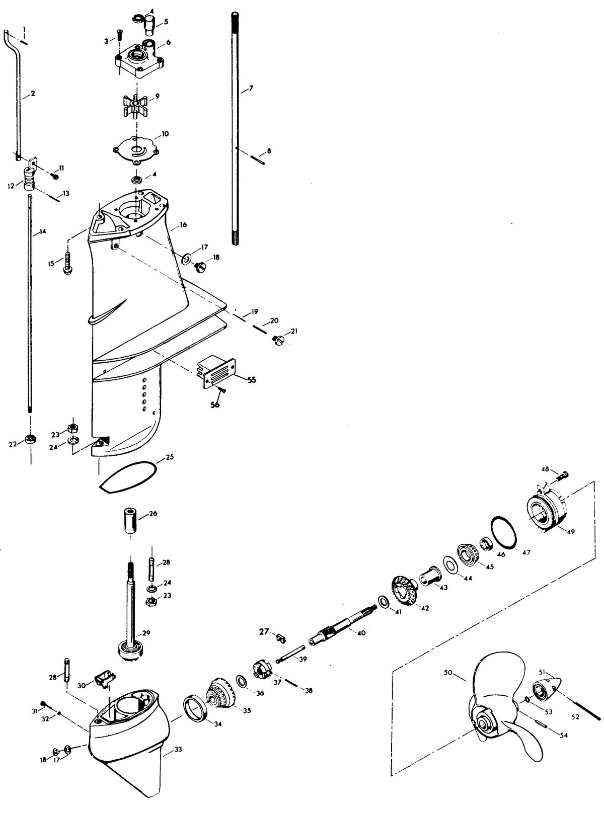 CHRYSLER 10 H.P. SAILOR GEAR HOUSING