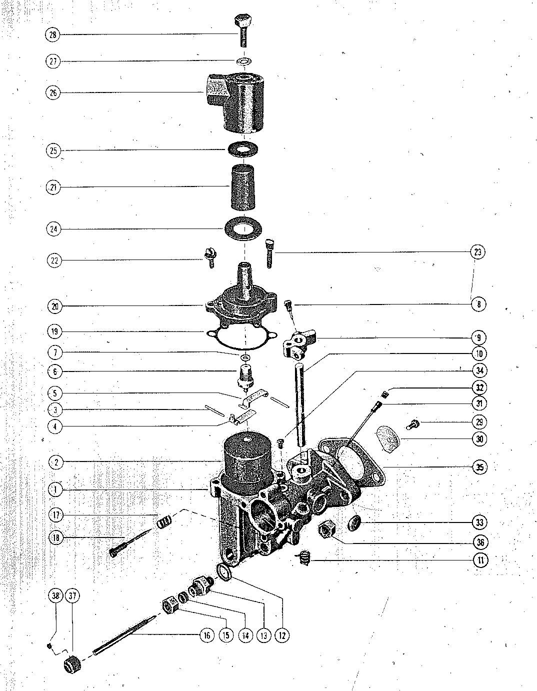MARK MARK 55 CARBURETOR ASSEMBLY