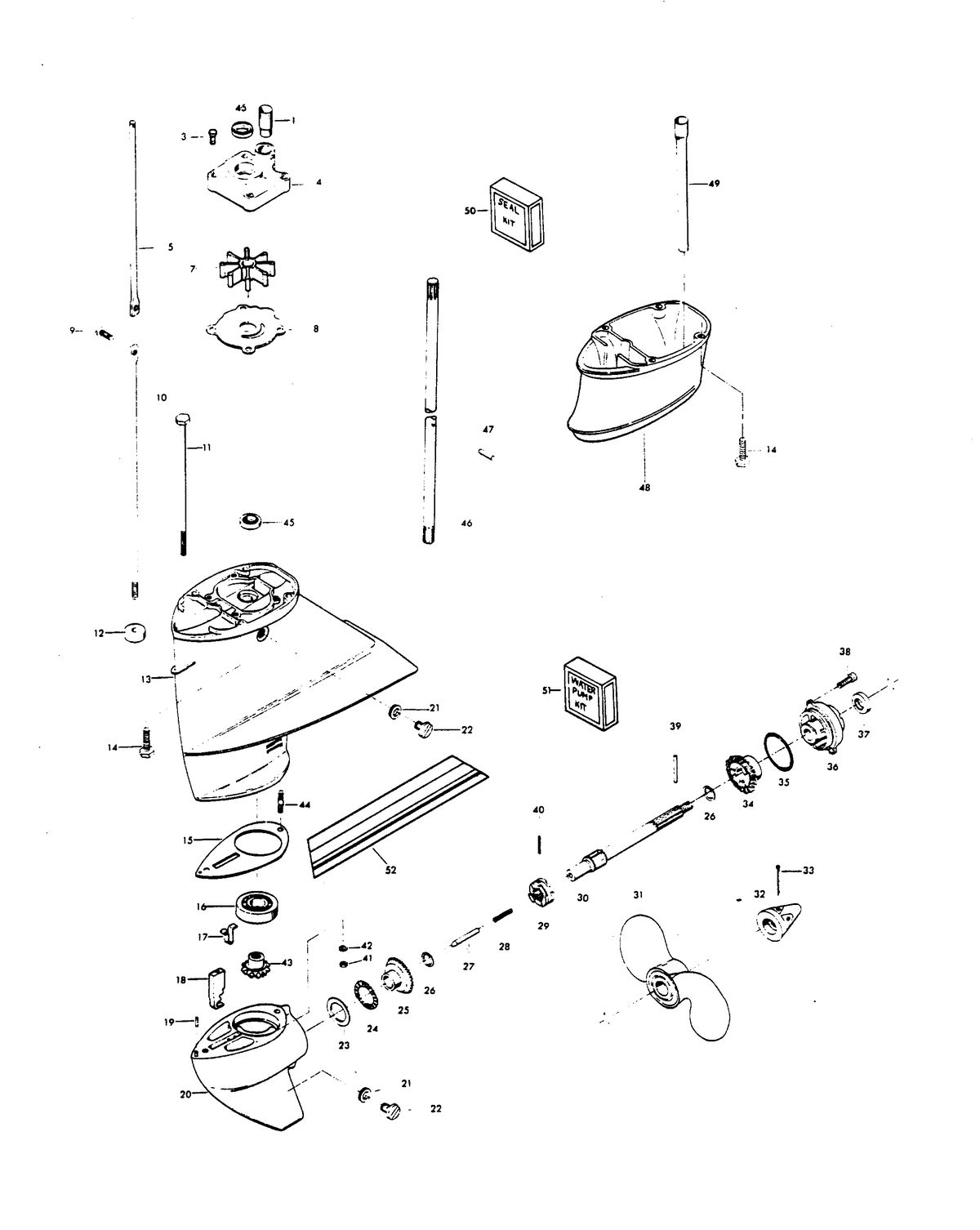 CHRYSLER 9.9 H.P. GEAR HOUSING
