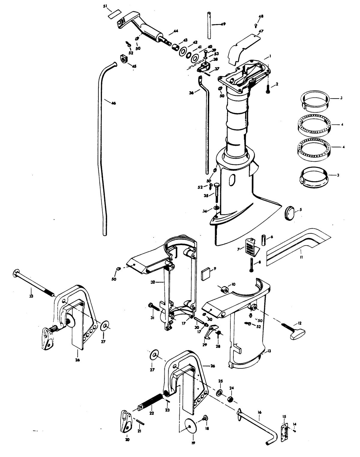 CHRYSLER 4 H.P. MOTOR LEG
