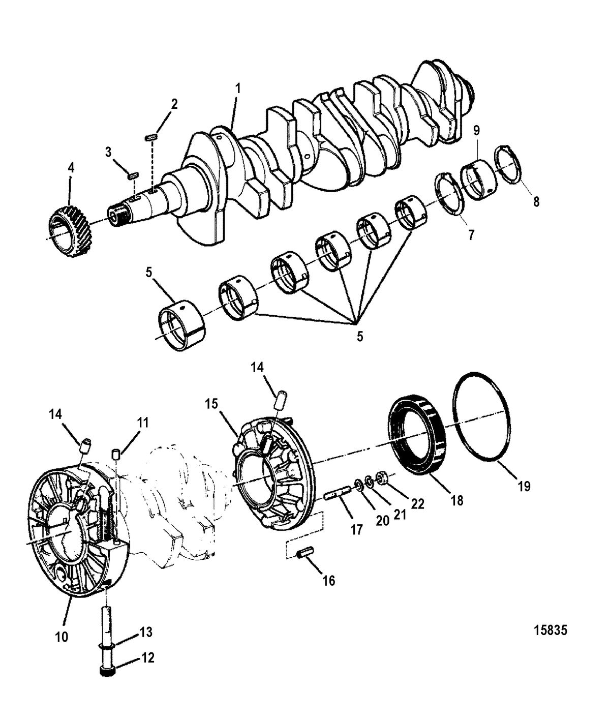 MERCRUISER CUMMINS/MERCRUISER DIESEL 4.2L 200/230 Crankshaft